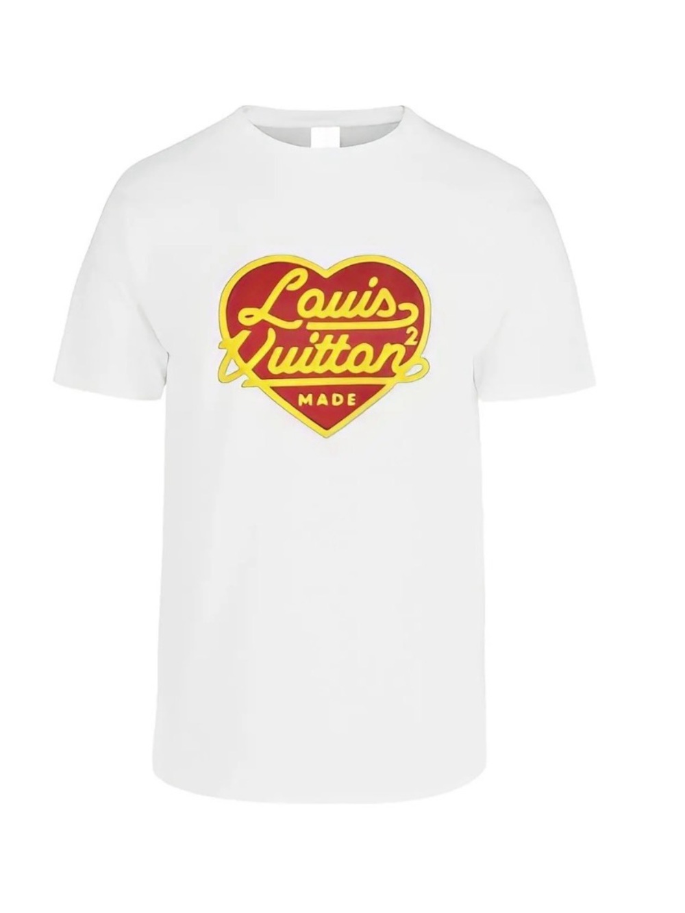 Designer Nigo LV² Heart Logo White Shirt